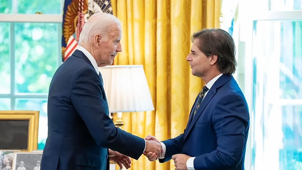 Lacalle Pou junto a Biden en Estados Unidos